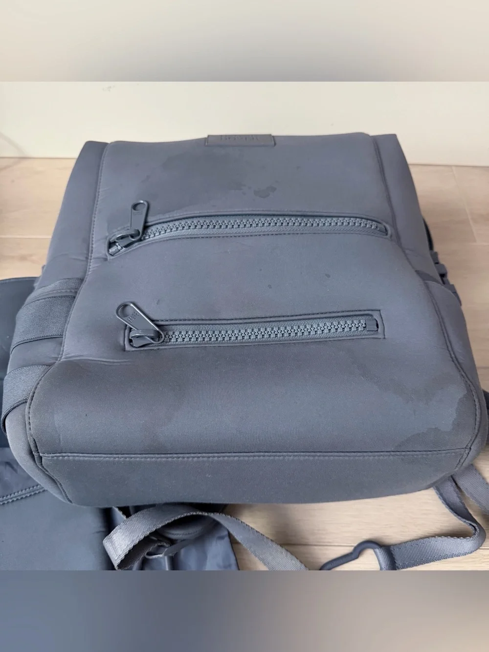 Dagne Dover Indi Neoprene blue grey diaper backpack
